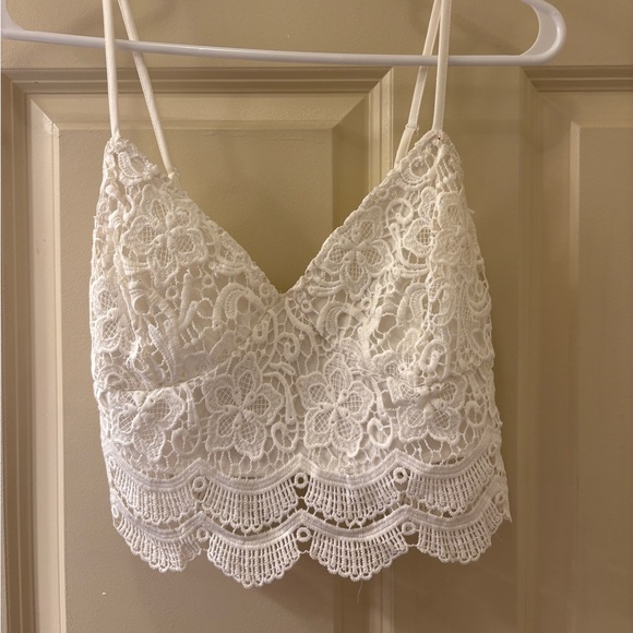 La Hearts Tops - La Hearts Ivory Lace Top